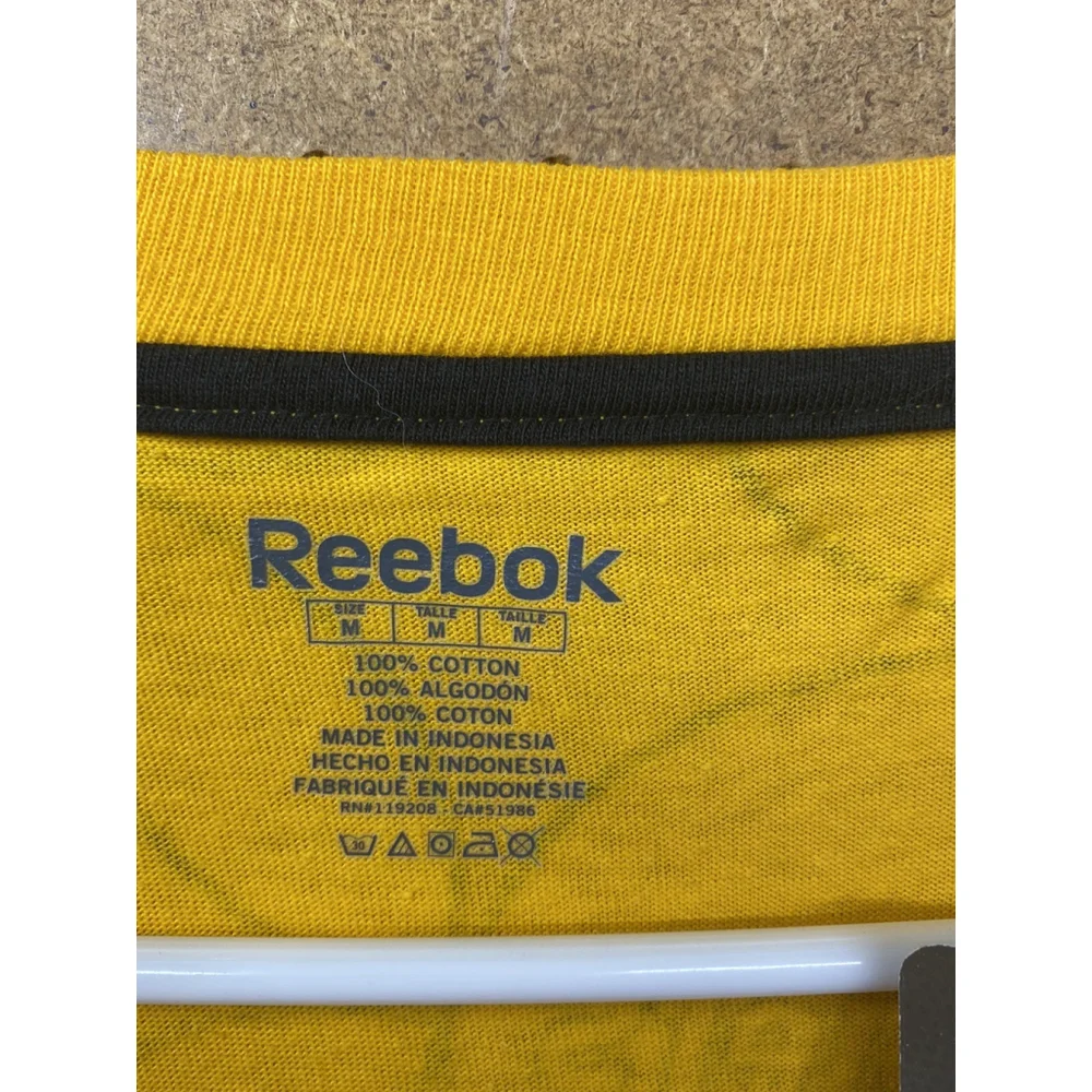 Pittsburgh Steelers NFL Black Yellow Reebok Long Sleeve Shirt Adult Medium NWT